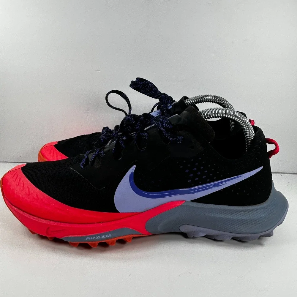 Nike Air Zoom Terra Kiger 7 Black Crimson Trail Running Shoe CW6066-004 Mens 8.5